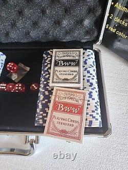 NIB Pro 300Pc Poker Chip Game Set CASINO Cards Dice Texas HoldEm Gambling NEW