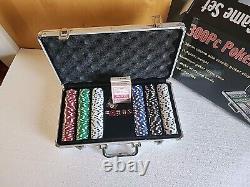 NIB Pro 300Pc Poker Chip Game Set CASINO Cards Dice Texas HoldEm Gambling NEW