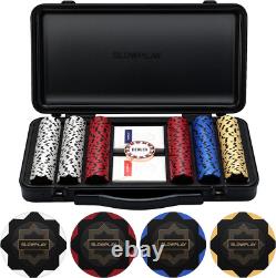 Nash 14 Gram Clay Poker Chips Set for Texas Hold'Em, 300 PCS/500PCS, Blank Chips