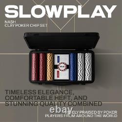 Nash 14G Clay Poker Chips Set for Texas Hold'Em, 300/500 PCS Features a High-End