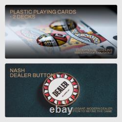 Nash 14G Clay Poker Chips Set with Premium Case for Texas Hold'Em, 300/500 PCS