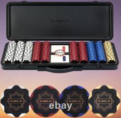 Nash 14g Clay Poker Chips Set for Texas Hold'em, 500PCS Blank Chips/Numb
