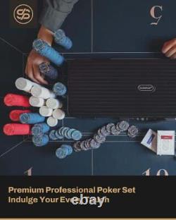 Nash Ceramic Poker Chips Set for Texas Hold'em, 500 PCS 500 Blank Chips 39mm