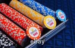 National Poker Series 500pce 14g Premium Clay Poker Chip Set Smooth Texture