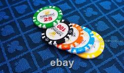 National Poker Series 500pce 14g Premium Clay Poker Chip Set Smooth Texture