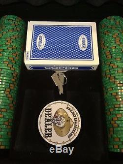 Nevada Jack Skulls Ceramic Poker Chip Set, 500 Ct, Aluminum Case, Texas Hold Em