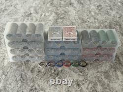 Nevada Jacks Skulls Ceramic Poker Chip Set, 1000 Chips, Cash Game Denominations