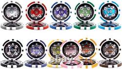New 1000 Ace Casino 14g Clay Poker Chips Set with Aluminum Case Pick Chips