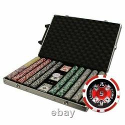 New 1000 Ace Casino Poker Chips Set with Rolling Case Pick Denominations