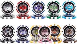 New 1000 Ace Casino Poker Chips Set with Rolling Case Pick Denominations