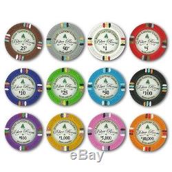 New 1000 Bluff Canyon 13.5g Clay Poker Chips Set with Acrylic Case Pick Chips