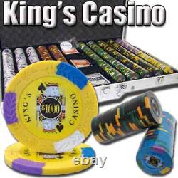 New 1000 Kings Casino Poker Chips Set with Aluminum Case Pick Denominations