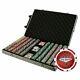 New 1000 Las Vegas 14g Clay Poker Chips Set with Rolling Case Pick Chips