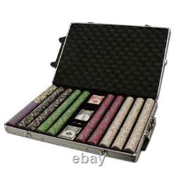 New 1000 Milano Clay Poker Chips Set with Rolling Case Pick Denominations