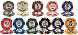 New 1000 Nile Club Ceramic Poker Chips Set with Acrylic Case Pick Denominations