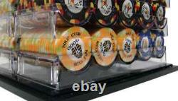 New 1000 Nile Club Ceramic Poker Chips Set with Acrylic Case Pick Denominations