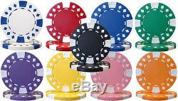 New 1000 Piece Diamond Suited 12.5 Gram Poker Chips Set Acrylic Case Pick Colors