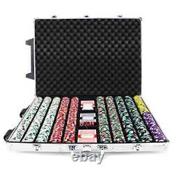 New 1000 Poker Knights Poker Chips Set with Rolling Case Pick Denominations
