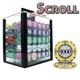 New 1000 Scroll Ceramic Poker Chips Set with Acrylic Case Pick Denominations