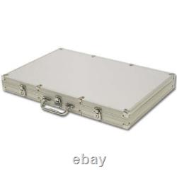 New 1000 Scroll Ceramic Poker Chips Set with Aluminum Case Pick Denominations