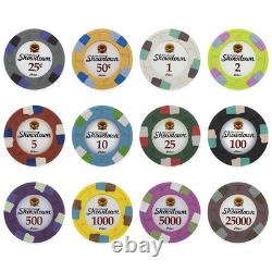 New 1000 Showdown Poker Chips Set with Acrylic Case Pick Denominations