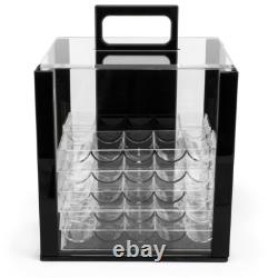 New 1000 Showdown Poker Chips Set with Acrylic Case Pick Denominations
