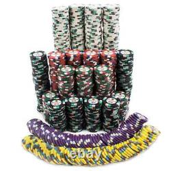 New 1000 Showdown Poker Chips Set with Aluminum Case Pick Denominations