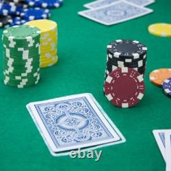 New 1000 Striped Dice Poker Chips Set with Acrylic Case Pick Colors