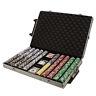 New 1000 Tournament Pro 11.5g Clay Poker Chips Set with Rolling Case Pick Chips