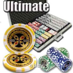 New 1000 Ultimate Poker Chips Set with Aluminum Case Pick Denominations