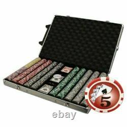 New 1000 Yin Yang 13.5g Clay Poker Chips Set with Rolling Case Pick Chips