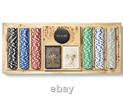 New $2500 Aerin Shagreen Luxury Poker Chips Card Game Set