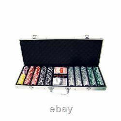 New 500 Black Diamond Poker Chips Set with Aluminum Case Pick Denominations