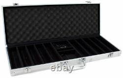 New 500 Black Diamond Poker Chips Set with Aluminum Case Pick Denominations