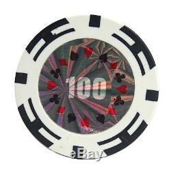 New 500 Ct Poker Laser Clay Poker Chip Set with Aluminum Case