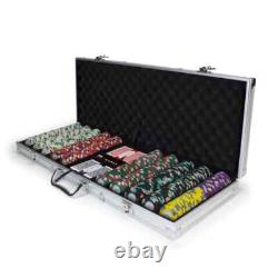 New 500 Monaco Club Poker Chips Set with Aluminum Case Pick Denominations