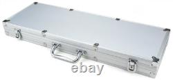 New 500 Monte Carlo Poker Chips Set with Aluminum Case Pick Denominations