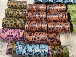 New! 500 Piece POKER CHIP SET + 6 Trays! Cash Game Poker Or Tournament! UNIQUE