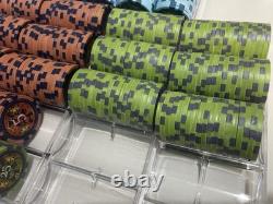 New! 500 Piece POKER CHIP SET + 6 Trays! Cash Game Poker Or Tournament! UNIQUE