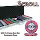 New 500 Scroll Ceramic Poker Chips Set with Aluminum Case Pick Denominations