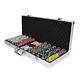 New 500 Showdown 13.5g Clay Poker Chips Set with Aluminum Case Pick Chips