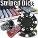 New 500 Striped Dice 11.5g Clay Poker Chips Set with Aluminum Case Pick Chips