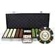 New 500 The Mint 13.5g Clay Poker Chips Set with Aluminum Case Pick Chips