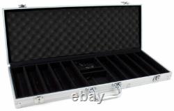New 500 Ultimate Poker Chips Set with Aluminum Case Pick Denominations