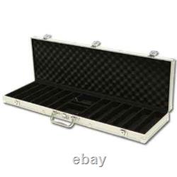 New 600 Ace Casino Poker Chips Set with Aluminum Case Pick Denominations