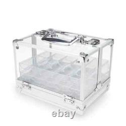 New 600 Black Diamond Poker Chips Set with Acrylic Case Pick Denominations
