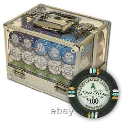 New 600 Bluff Canyon Poker Chips Set with Acrylic Case Pick Denominations