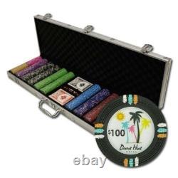 New 600 Desert Heat Poker Chips Set with Aluminum Case Pick Denominations