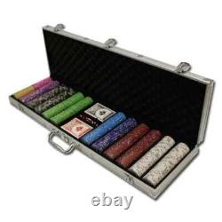 New 600 Desert Heat Poker Chips Set with Aluminum Case Pick Denominations