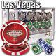 New 600 Las Vegas 14g Clay Poker Chips Set with Acrylic Case Pick Chips